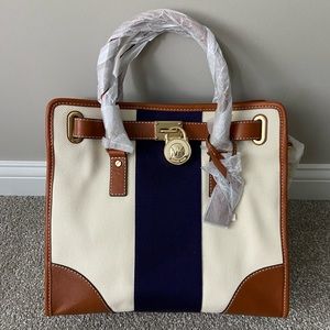 Brand new with tags, Michael Kors Hamilton Mono Stripe (large)
